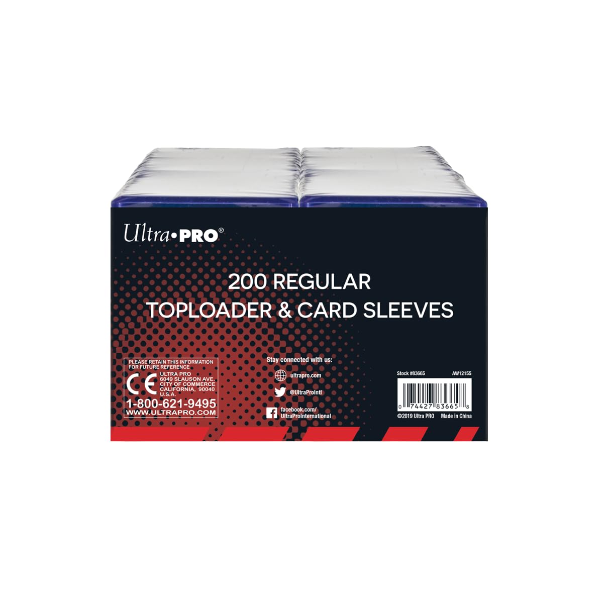 Ultra PRO 3" x 4" Clear Regular Toploaders for Cards with Card Sleeves Bundle Standard Size 200ct Baseball Card Sleeves Trading Card Sleeve Baseball Card Protectors Toploader Card Protectors