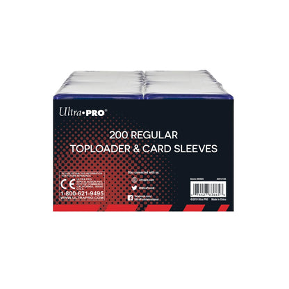 Ultra PRO 3" x 4" Clear Regular Toploaders for Cards with Card Sleeves Bundle Standard Size 200ct Baseball Card Sleeves Trading Card Sleeve Baseball Card Protectors Toploader Card Protectors