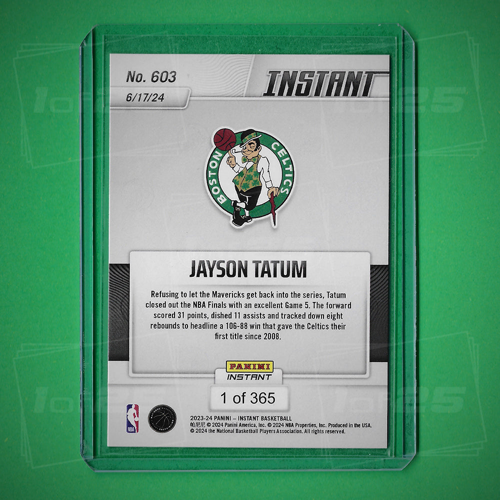 NBA 2024 Panini INSTANT Jayson Tatum #603 Finals Celtics Champions
