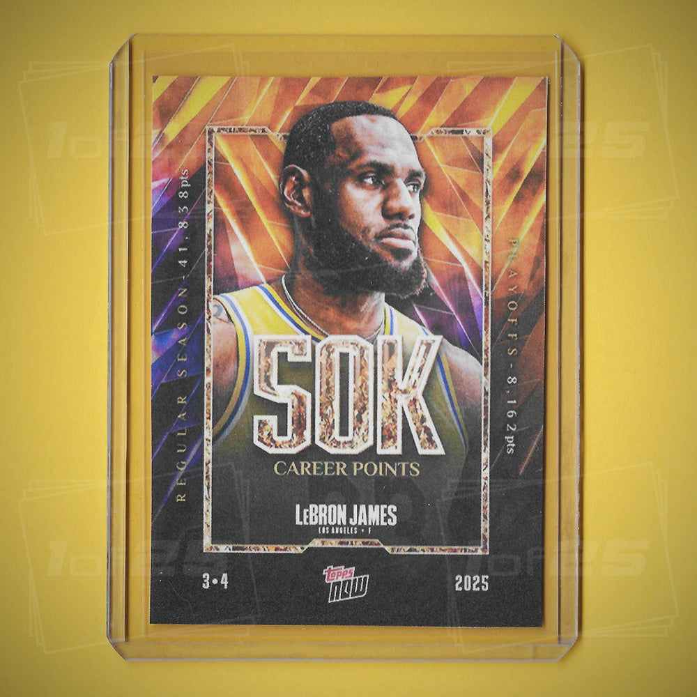 NBA 2025 Topps NOW Lebron James #12 50K Career Points